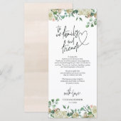 Moderne romantische plaats instelling dank u kaart (Voorkant / Achterkant)