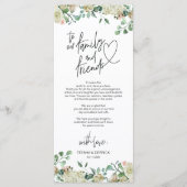 Moderne romantische plaats instelling dank u kaart (Voorkant)