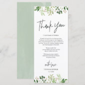 Moderne romantische plaats instelling dank u kaart (Voorkant / Achterkant)