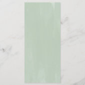 Moderne romantische plaatsinstelling Hartelijk kaa Programmakaart (Achterkant)