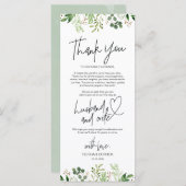 Moderne romantische plaatsinstelling Hartelijk kaa Programmakaart (Voorkant / Achterkant)