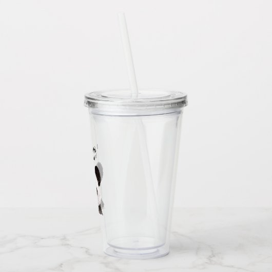 Moderne romantische prijsopgave met zwart-wit Pand Acryl Drinkbeker (Links)