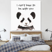 Moderne romantische prijsopgave met zwart-wit Pand Canvas Afdruk (Insitu (Slaapkamer))