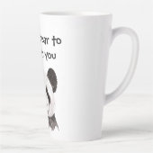 Moderne romantische prijsopgave met zwart-wit Pand Latte Mok (Rechts)