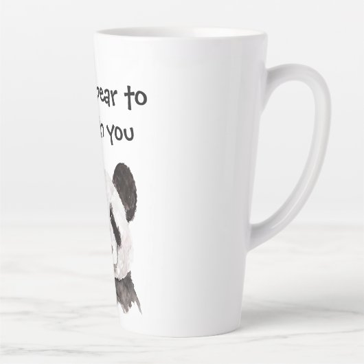 Moderne romantische prijsopgave met zwart-wit Pand Latte Mok (Rechts)