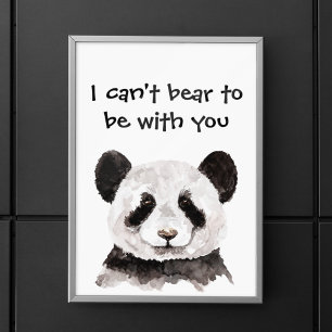 Moderne romantische prijsopgave met zwart-wit Pand Poster