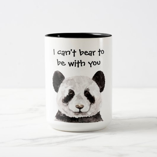 Moderne romantische prijsopgave met zwart-wit Pand Tweekleurige Koffiemok (Center)