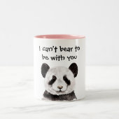 Moderne romantische prijsopgave met zwart-wit Pand Tweekleurige Koffiemok (Center)