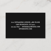 Moderne romantische prijsopgave met zwart-wit Pand Visitekaartje (Achterkant)