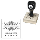 Moderne romantische retouradres stempel voor envel (Gestempeld)