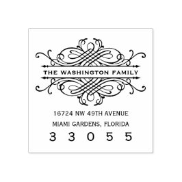 Moderne romantische retouradres stempel voor envel