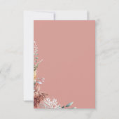 Moderne romantische roze tuin bloemenbruiloft save the date (Achterkant)