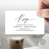 Moderne Romantische RSVP Uitnodiging voor het Trou Informatiekaartje