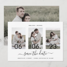 Moderne Romantische Script Photo Collage