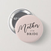 Moderne Romantische Script Roze Moeder Van De Brui Ronde Button 5,7 Cm (Voorkant /achterkant)