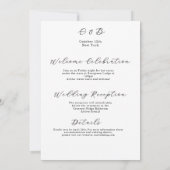 Moderne romantische script save the date kaart (Achterkant)