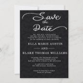 Moderne romantische script save the date kaart (Voorkant)