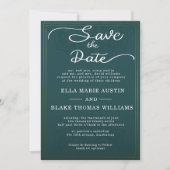 Moderne romantische script save the date kaart (Voorkant)