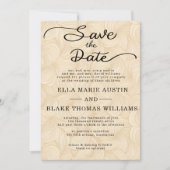 Moderne romantische script save the date kaart (Voorkant)