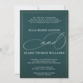 Moderne romantische script trouwkaart kaart (Voorkant)