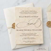 Moderne romantische script trouwkaart