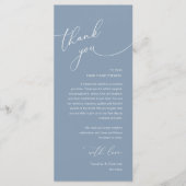 Moderne Romantische Trouwreceptie Dankkaart Programmakaart (Voorkant)
