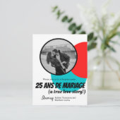 Moderne romantische verrassing 25e bruiloft Jubile Kaart (Staand voorkant)