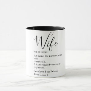 Moderne romantische wife cadeau met tekst mok