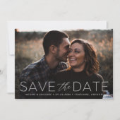 Moderne romantische witte overlay foto save the date (Voorkant)