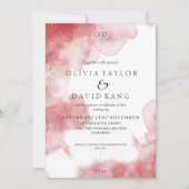 Moderne romantische zachte Waterverf Bourgogne bru Kaart (Voorkant)