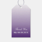 moderne romantische zomer lila ombre paarse bruilo cadeaulabel (Voorkant)