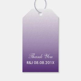 moderne romantische zomer lila ombre paarse bruilo cadeaulabel