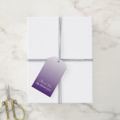 moderne romantische zomer lila ombre paarse bruilo cadeaulabel (Met Touw)