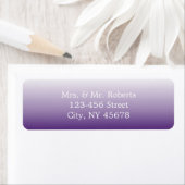 moderne romantische zomer lila ombre paarse bruilo etiket (Insitu)