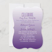 moderne romantische zomer lila ombre paarse bruilo kaart (Voorkant)