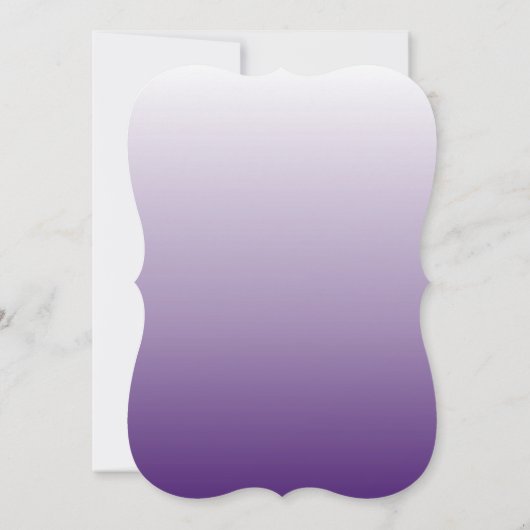 moderne romantische zomer lila ombre paarse bruilo kaart (Achterkant)