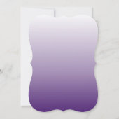 moderne romantische zomer lila ombre paarse bruilo kaart (Achterkant)