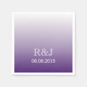 moderne romantische zomer lila ombre paarse bruilo servet (Voorkant)