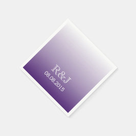 moderne romantische zomer lila ombre paarse bruilo servet