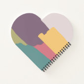 Moderne romige zomer kleuren splash notitieboek (Achterkant)