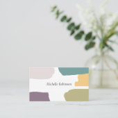 Moderne romige zomer kleuren splash visitekaartje (Staand voorkant)