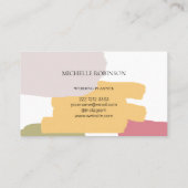 Moderne romige zomer kleuren splash visitekaartje (Achterkant)