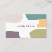 Moderne romige zomer kleuren splash visitekaartje (Voorkant)