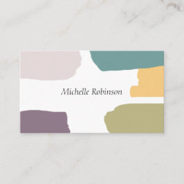 Moderne romige zomer kleuren splash visitekaartje