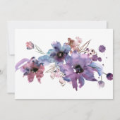 Moderne Rommelige Abstracte Aquarel Bloemen Save The Date (Achterkant)