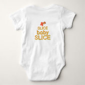 Moderne Rommelige Slice Baby Slice Pizza T-shirt (Achterkant)