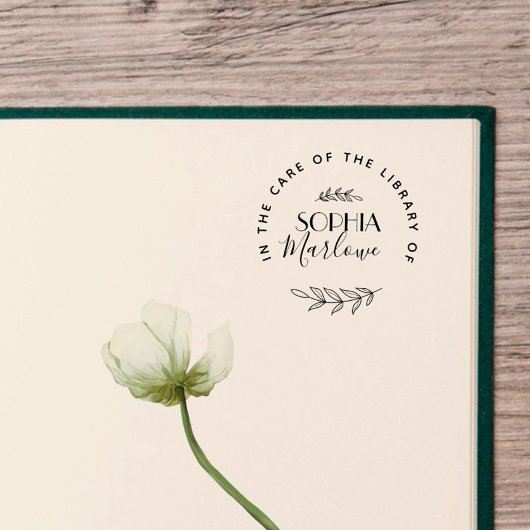 Moderne Ronde Aangepaste Boek Bloemstuk Rubberstempel
