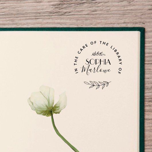 Moderne Ronde Aangepaste Boek Botanisch Zelfinktende Stempel