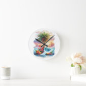 Moderne ronde acryl wandklok (Huis)