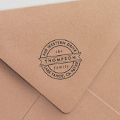 Moderne ronde banner Return-adres Zelfinktende Stempel